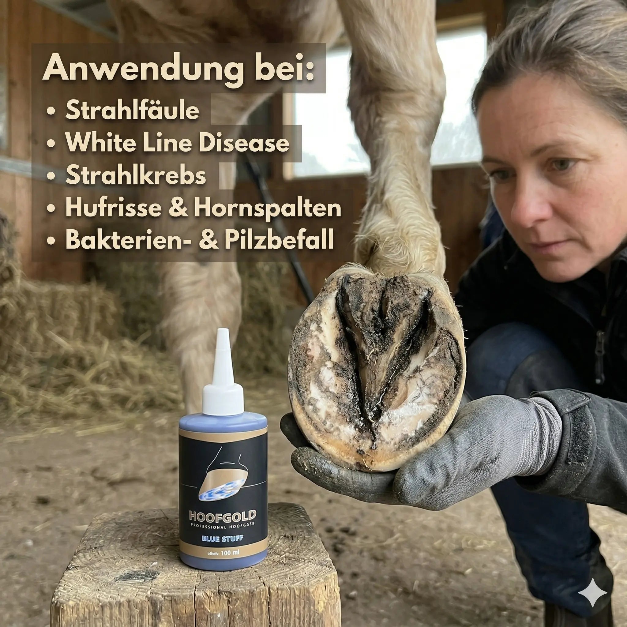 BlueStuff Strahlpflegemittel - Schnelle Hilfe bei Strahlfäule