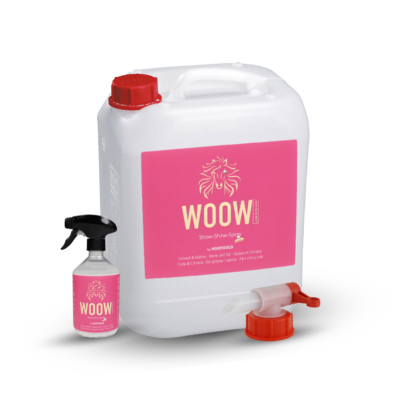 WOOW Show-Shine-Spray – sorgt für seidige Mähne & Schweif, verhindert Verknotungen und schützt das Haarkleid langanhaltend | Hoofgold