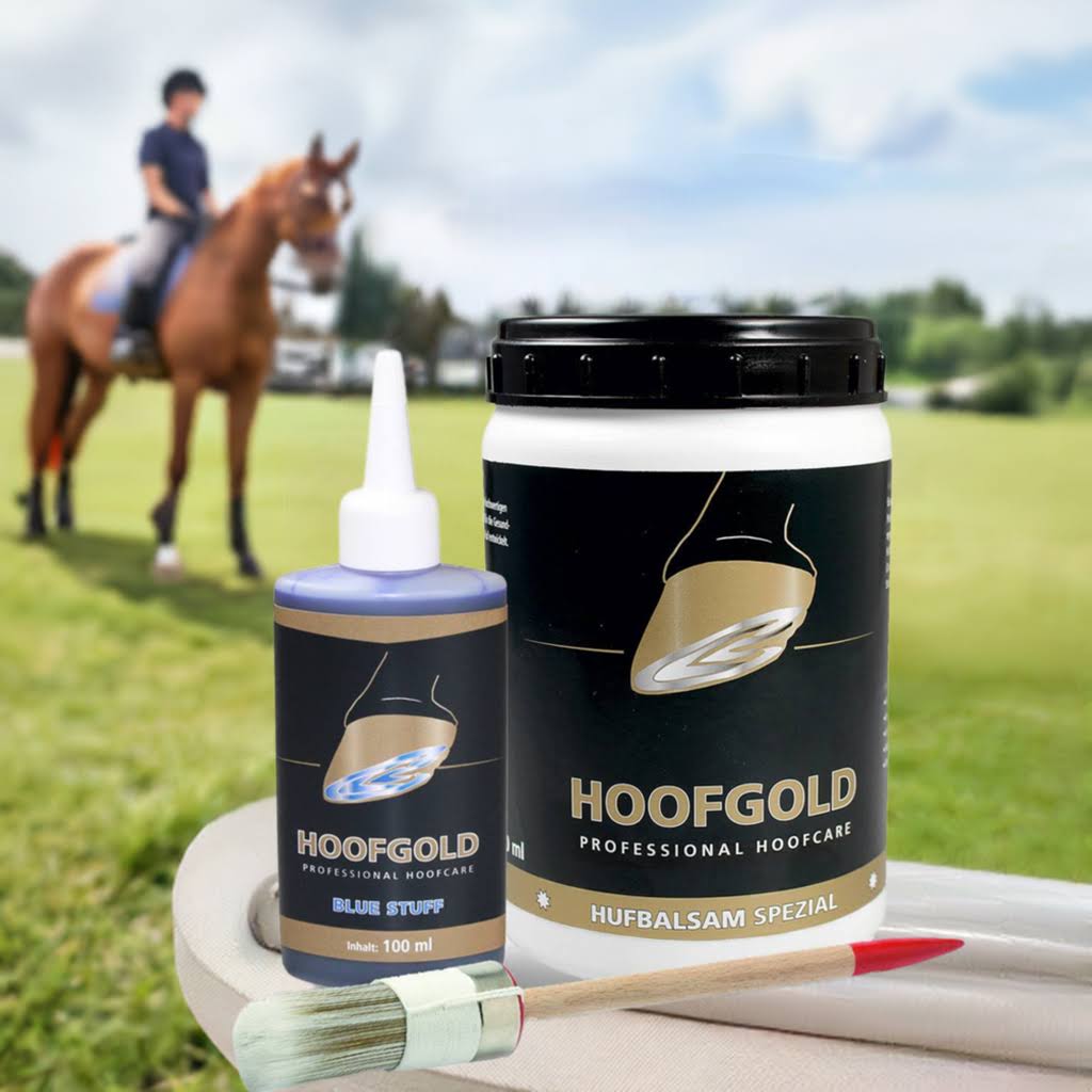 Hoofgold Strahlfäule Hilfekombi Set 2 mit Pinsel