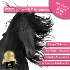 WOOW Show Shine Spray, tail and mane spray for shine and volume 
