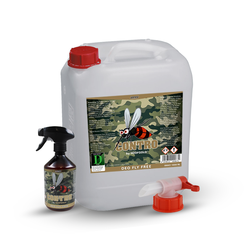 Contro – intelligente Insektenabwehr für Pferde; wehrt Mücken, Bremsen & Fliegen ab und bietet langanhaltenden Schutz mit Duftkraft | Hoofgold