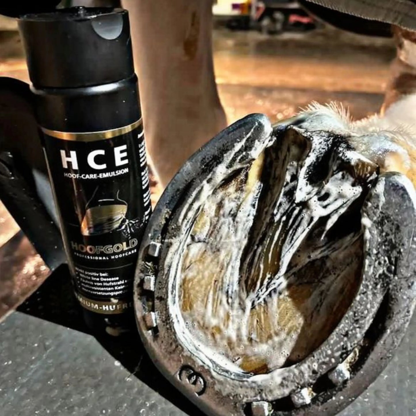 HCE Hufreiniger – beugt Strahlfäule und Fäulnis vor; sorgt für hygienische Hufpflege und unterstützt gesunde, widerstandsfähige Hufe | Hoofgold