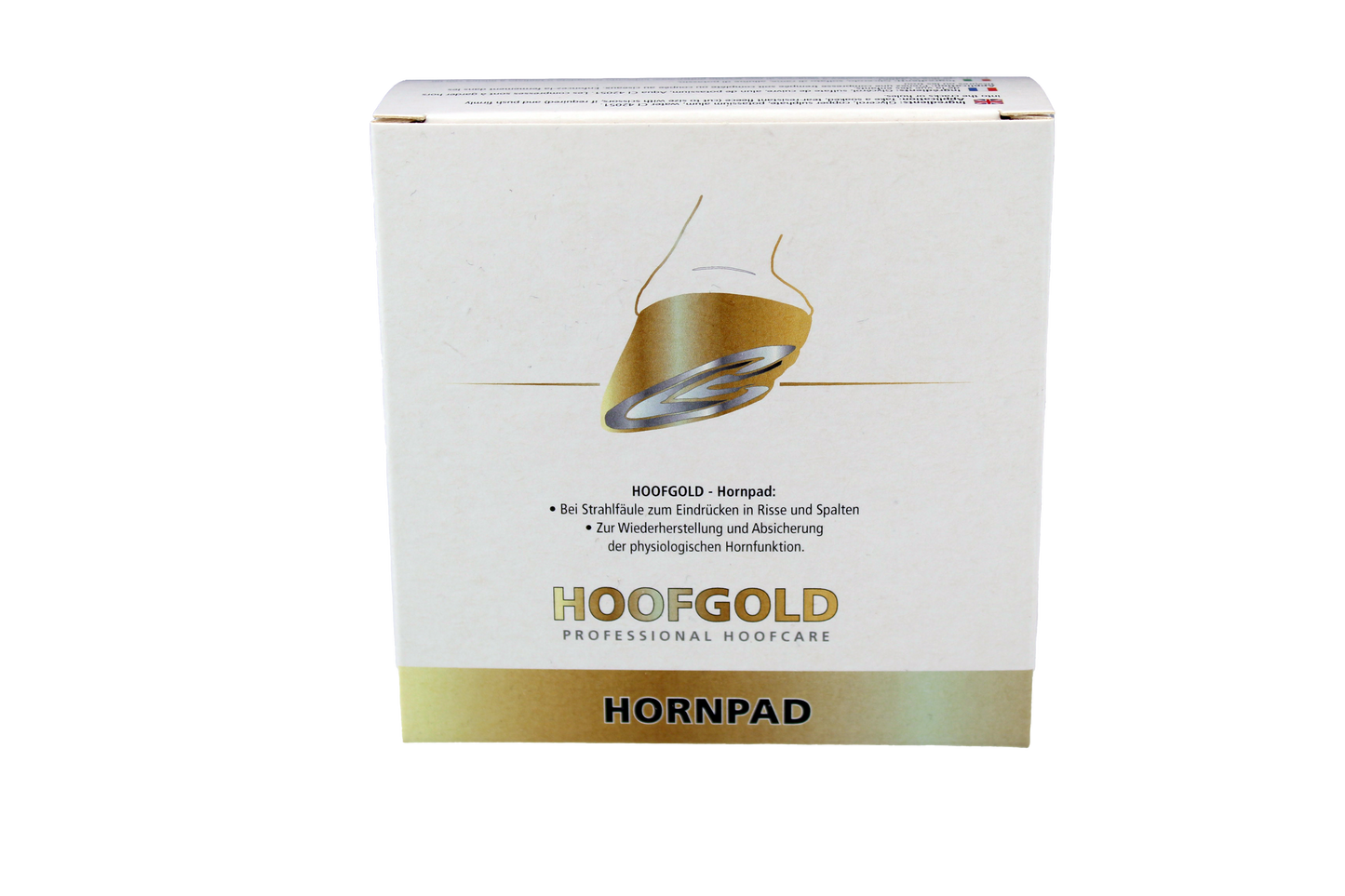 Hornpad – fördert die Regeneration des Hufhorns bei Strahlrissen und Strahlfäule; stärkt und unterstützt die Heilung geschädigter Hufe | Hoofgold