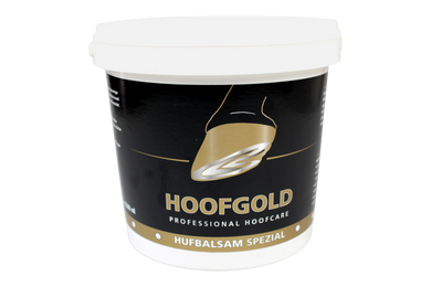 Hufbalsam Spezial - fördert das Hornwachstum und verleiht dem Huf Elastizität & Glanz; intensive Pflege für gesunde, widerstandsfähige Hufe | Hoofgold