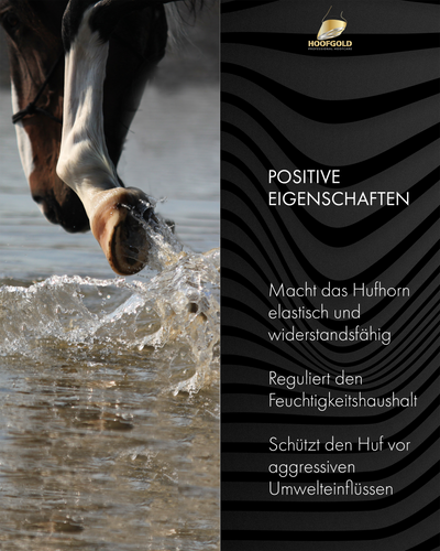 Hufbalsam Spezial - fördert das Hornwachstum und verleiht dem Huf Elastizität & Glanz; intensive Pflege für gesunde, widerstandsfähige Hufe | Hoofgold