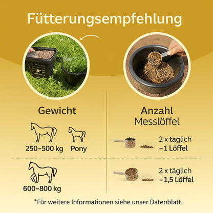 Hufkur- unterstützt das Hufwachstum und fördert die Regeneration bei brüchigen Hufen, Strahlfäule & Hufrehe; Nährstoffkomplex für starke Hufe | Hoofgold
