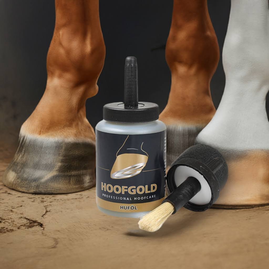hufoel – spendet Feuchtigkeit, verleiht natürlichen Glanz und schützt vor Austrocknung; stärkt und nährt den Huf nachhaltig | Hoofgold